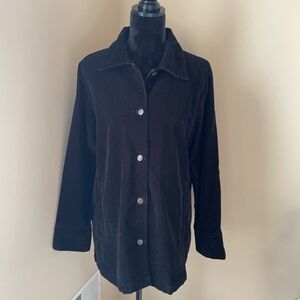 Vintage 90s Bill Blass Jeans Black Corduroy Jacket - Size XL